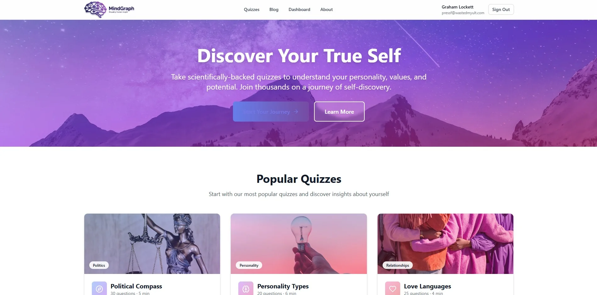 MindGraph website preview