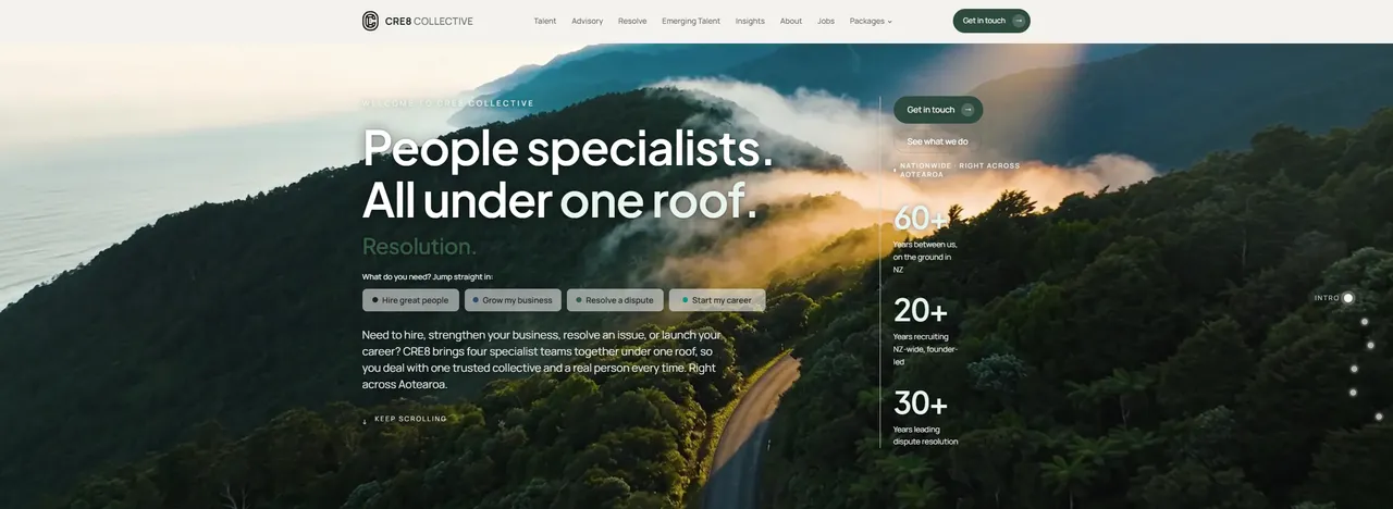 CRE8 Collective website preview