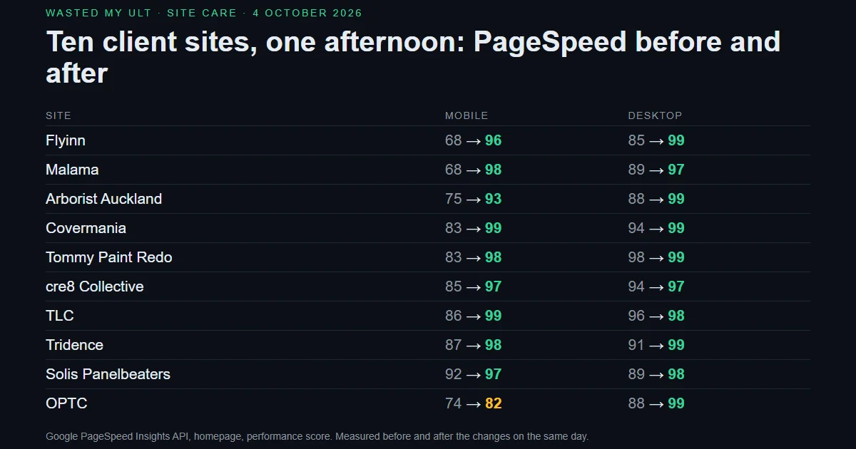 Site care: the speed pass website preview