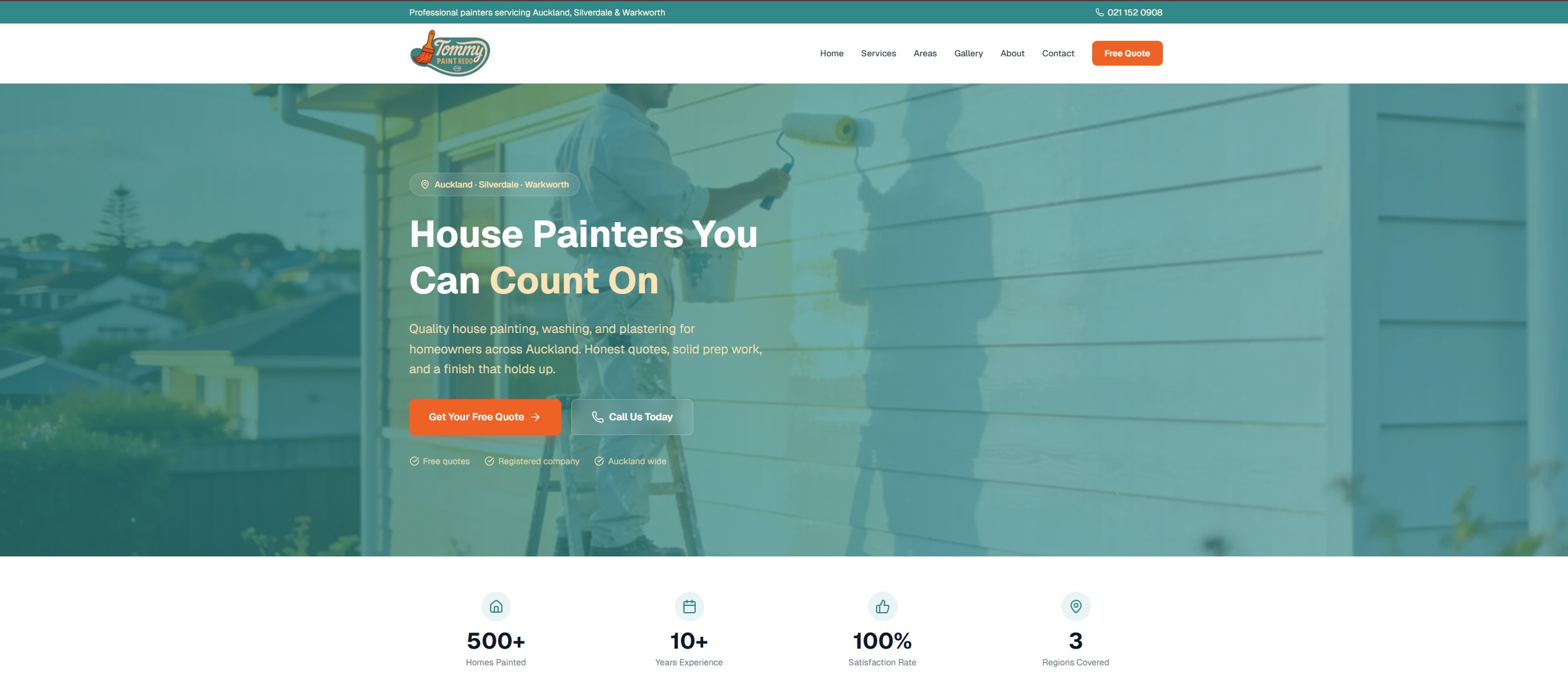 Tommy Paint Redo website preview